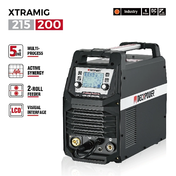 Decapower 110V/220V MIG/MMA/TIG /No Gas /Gas IGBT Inverter Welding Machine 200A (XTRAMIG-200 BV)