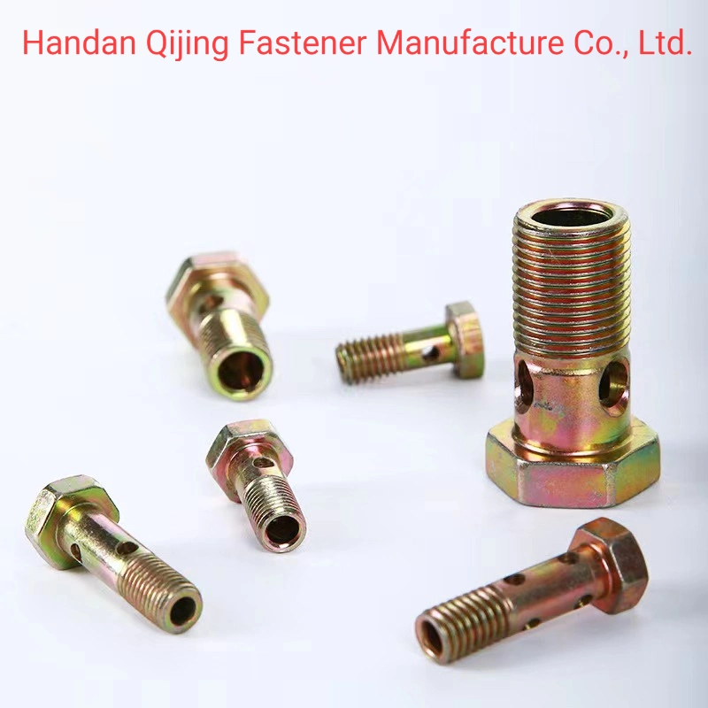 Automotive Fasteners Brake Hose Double and Single Hollow Banjo Screw Oil Banjo Bolt with Hole Anchor Bolt Hollow Threaded Rod Self Drilling Anchor Bar Button