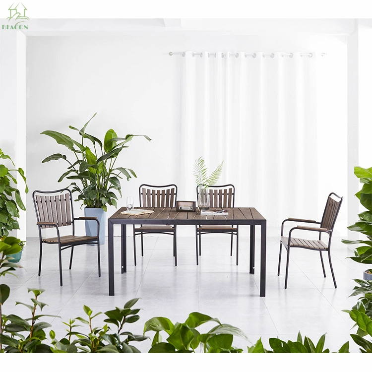 Teakholz Esstisch Set Garten Terrasse Aluminium Möbel Für Esszimmer