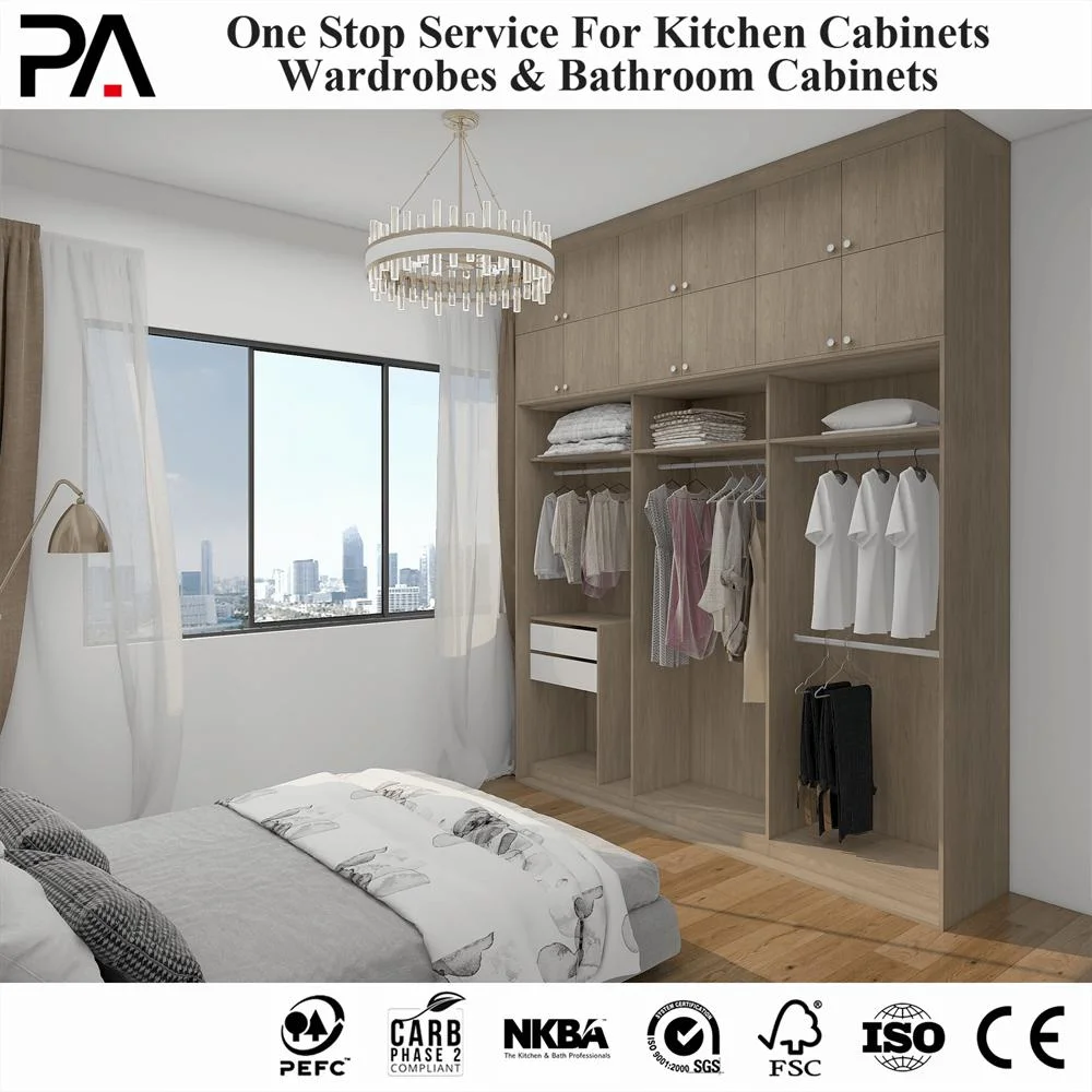 PA American Furniture Customized Storage Modern Ready to Assemble Sliding Wardrobe