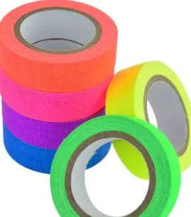 Bandes de ruban adhésif fluorescent Gaffer Blacklight Néon UV bandes réactives pour les Parties Art Craft Décorations