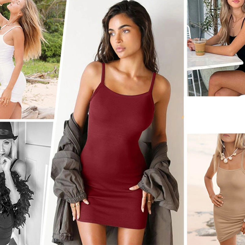 B0bntk3fyd Amazon vendedor caliente mujer de deslizamiento Sin Mangas mini vestido vestido corto vestidos de ocio básica