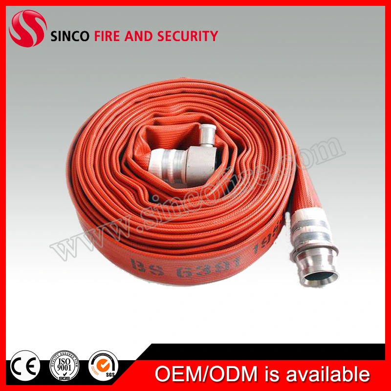 2" High Quality Single Jacket Fire Fighting Hose Pipe with Couplings/ Connector