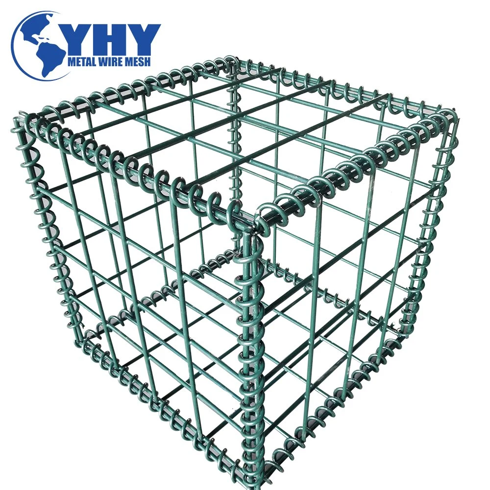 2X2 PVC Coated Lowes Welded Iron Wire Mesh Stone Basket Gabion for Sale