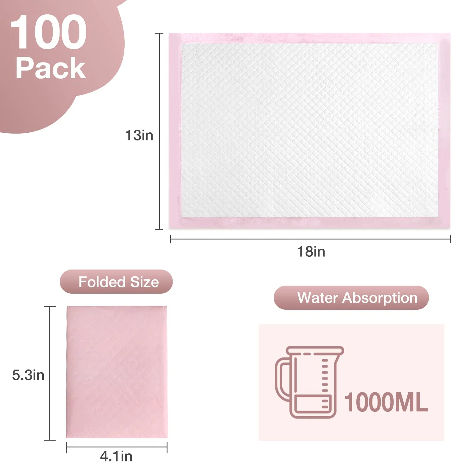 Disposable Incontinence Pads, Bedspread, Dog Training Thick, Super Absorbent Protection, Suitable for Children, Adul