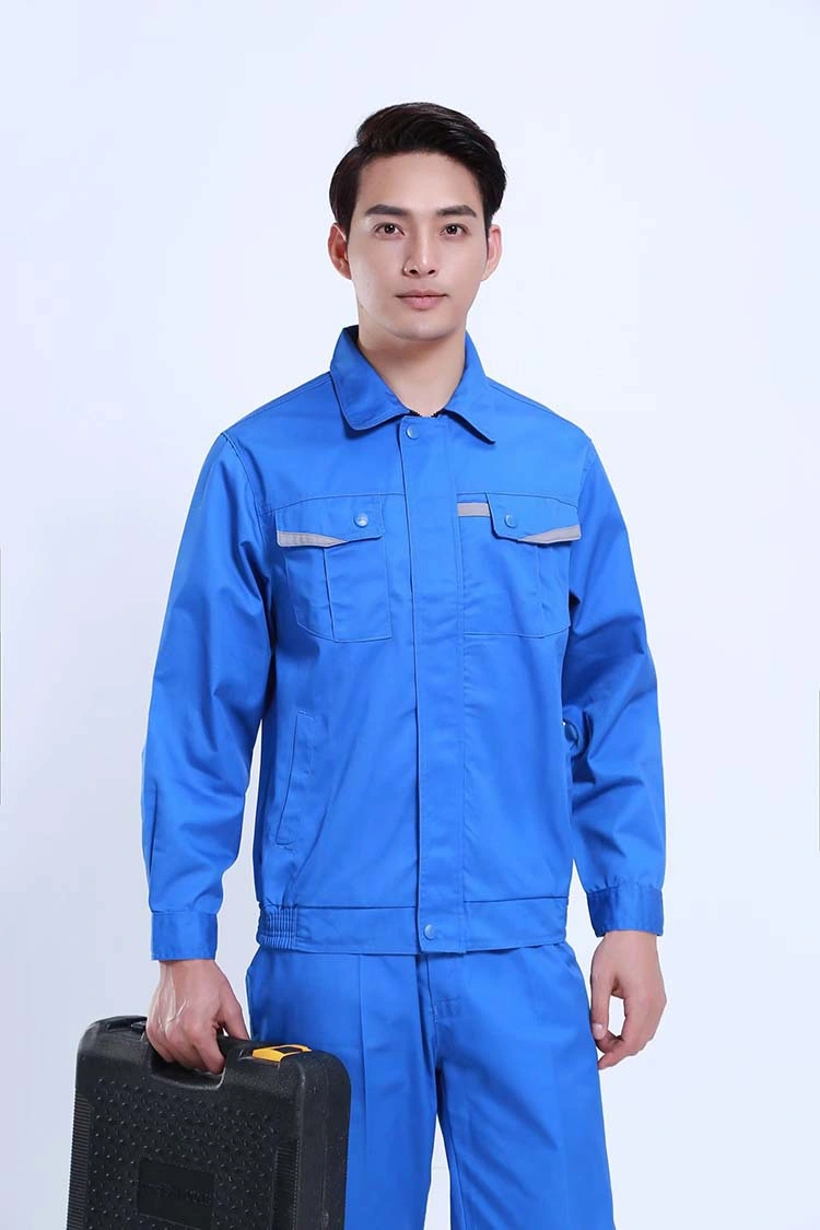 Factory Made Custom Wholesale Unisex Black and Blue Work Uniform Labor Clothing
