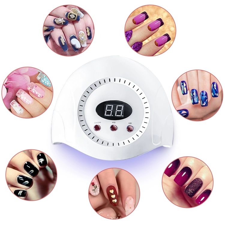 2 مجفف Nail مجفف بقدرة 48 واط، 30 PCS، مصابيح Nail UV للاستشعار التلقائي، الأحد مصباح LED Nail Lamp مع شاشة LED