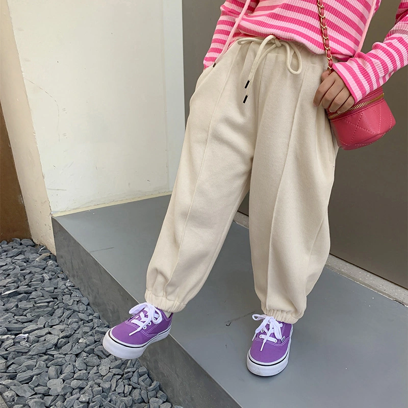 Children Clothing Kid Boy Girl Leisure Wear Cotton Fleece Sports Pants Jogging Pants
