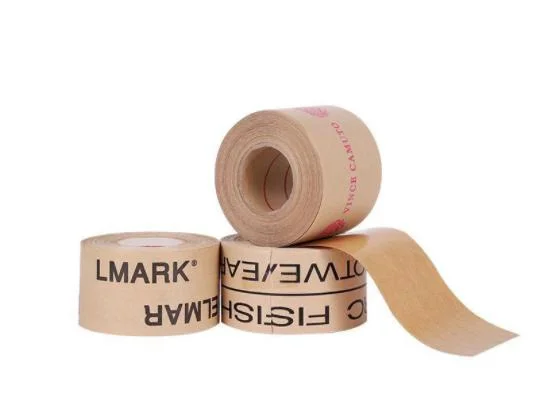 Water Activated Gummed Self Adhesive Kraft Paper Tape with Logo Print