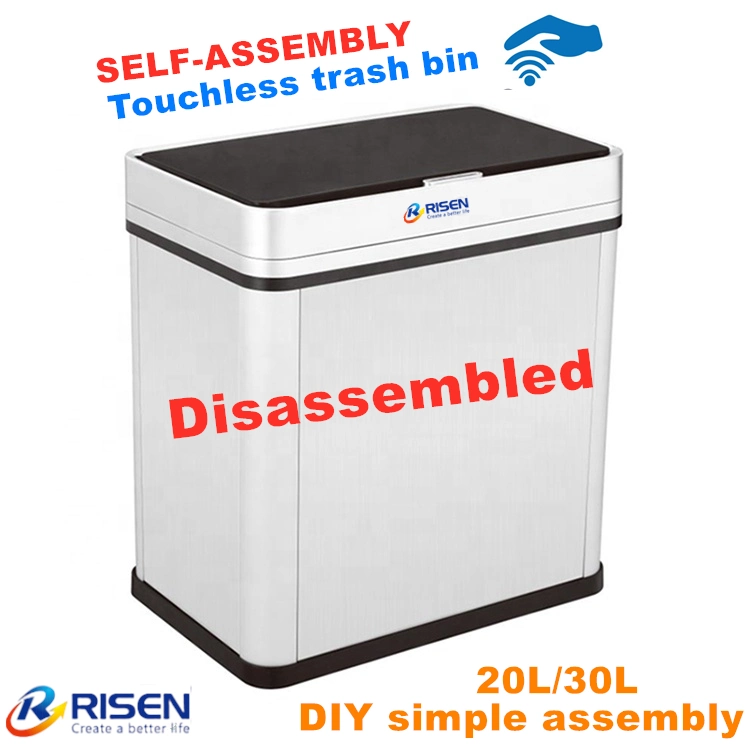 Automatic Trash Bins Square Bin Recycle Garbage Cans 20L 30L Infared Sensor Bin Assembly DIY Can