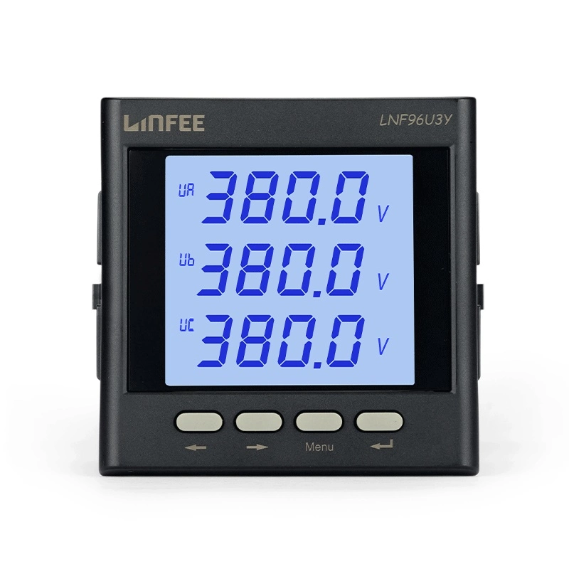 High Quality Digital Lnf96u3y-C LCD Panel Meter Three-Phase Voltage AC Ampere Meter