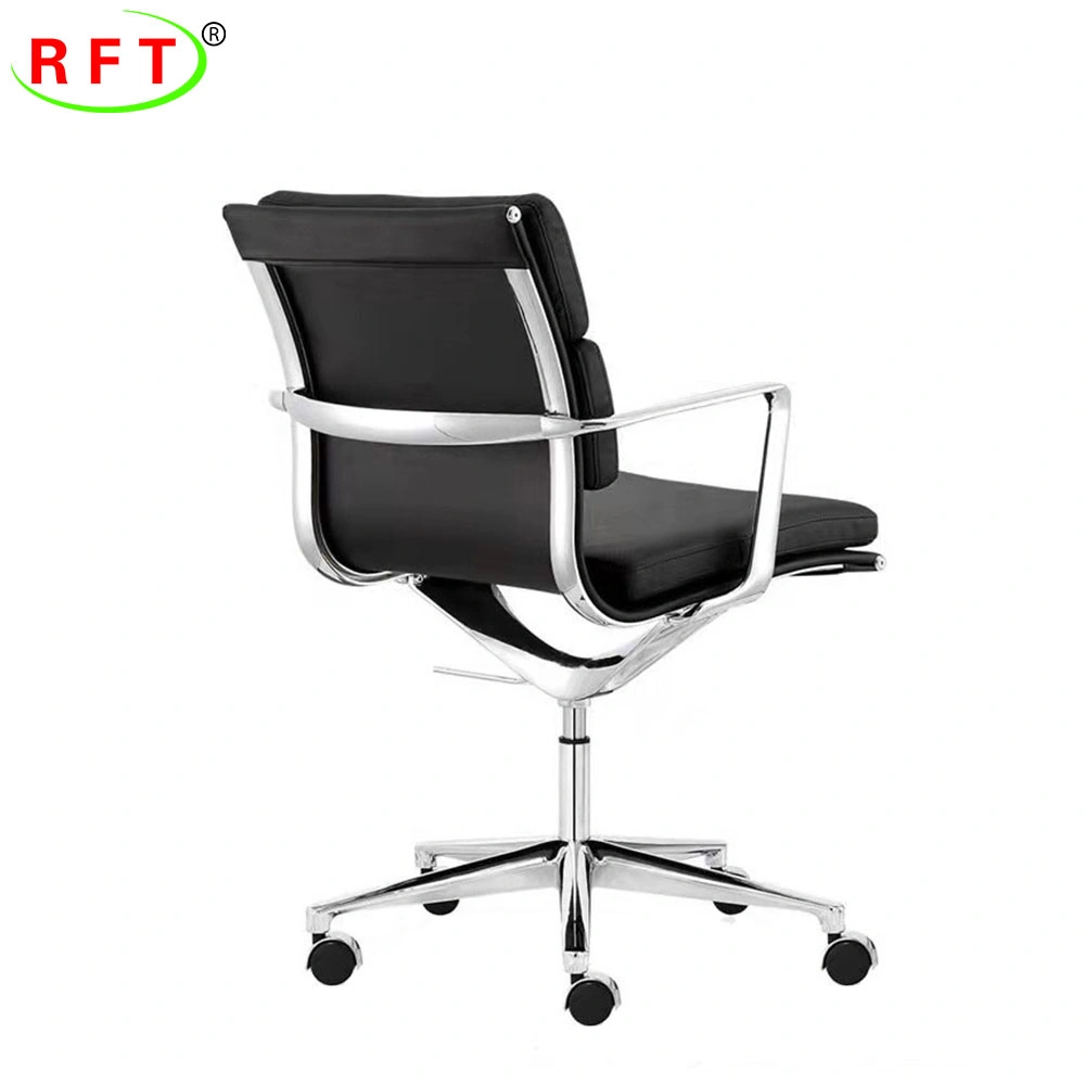 MID-Back Adjustable PU Leather Chair Office Furniture for Staff Manager Meeting with PU Swivel