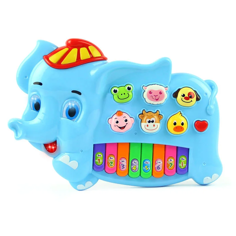 Trade Assurance Electric Cartoon Animal Piano Musical Instruments Toys Baby Organ Piano Musical Keyboard Cartoon Musical Piano-Cow Toy