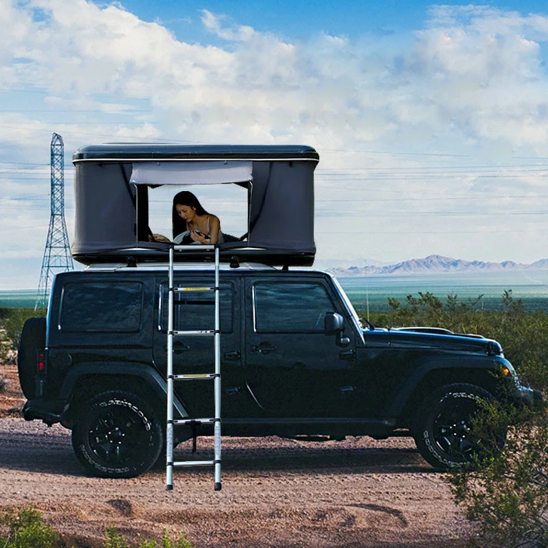 Cube d'auvent gonflable pliant sur le toit Camping Pop-Top camion voiture Tente supérieure de toit d'événement avec échelle automatique à coque rigide