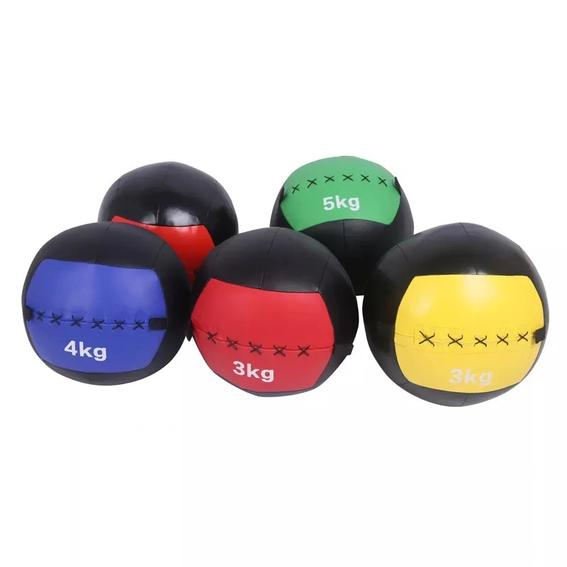 High Tear Resistance PVC Faux Leather Yoga Workout Strength Training Soft Medicine Wall Ball