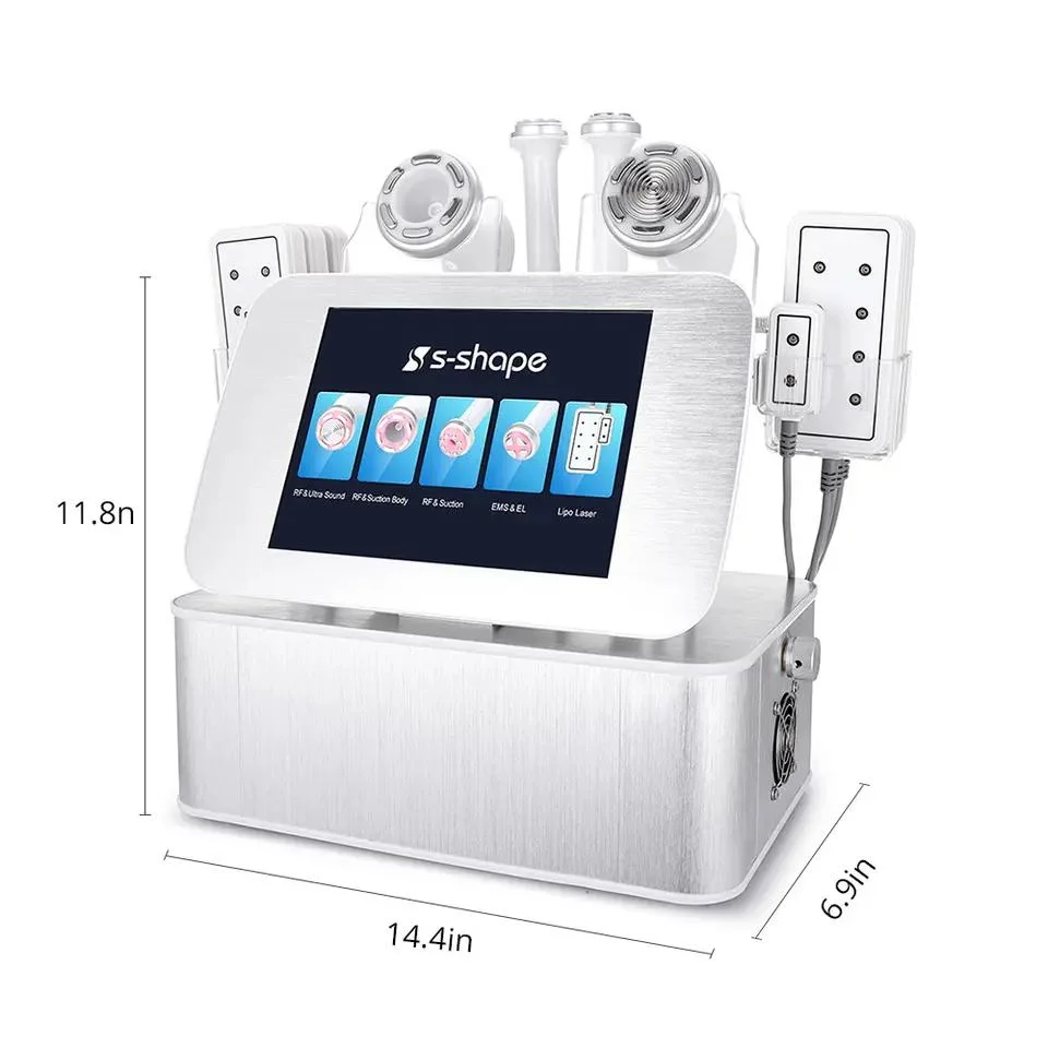 S forme 6en 1 Cavitation RF Lipo laser Slim Bio Slimming Contourage machine 40K