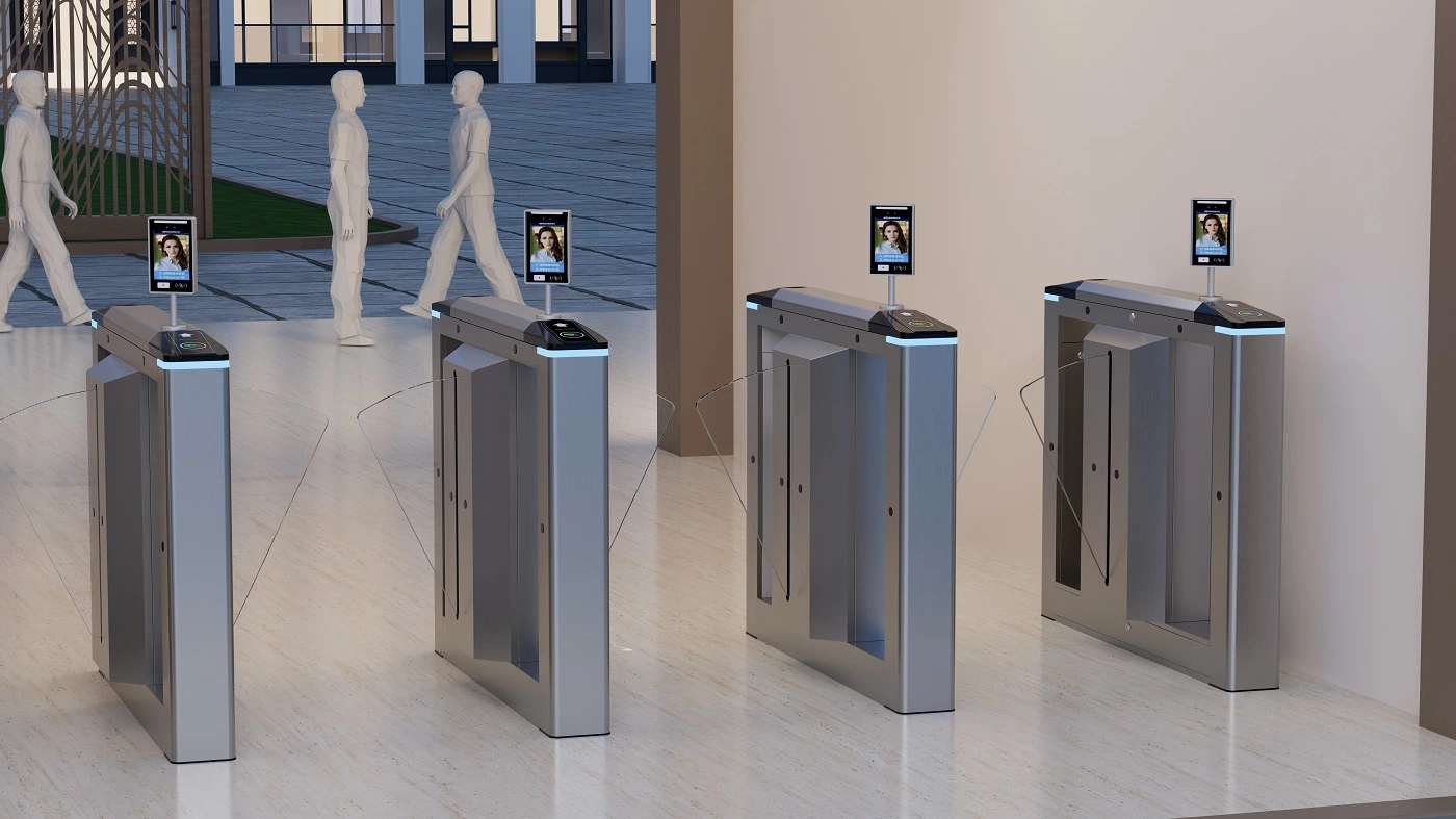 Intelligent Sliding Turnstile Fast Speed Turnstile Flap Barrier Gate Access Control Fast Speed High Security Flap Turnstile