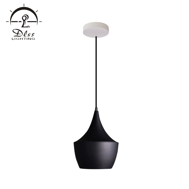 Décoration d'intérieur Lumière LED Chapeau melon noir de gentleman Chandelier en aluminium Éclairage suspendu