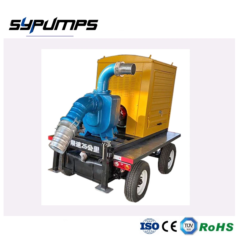 Trailer Type Diesel Pump Truck Flood Prevention Diesel Water Pump Unit