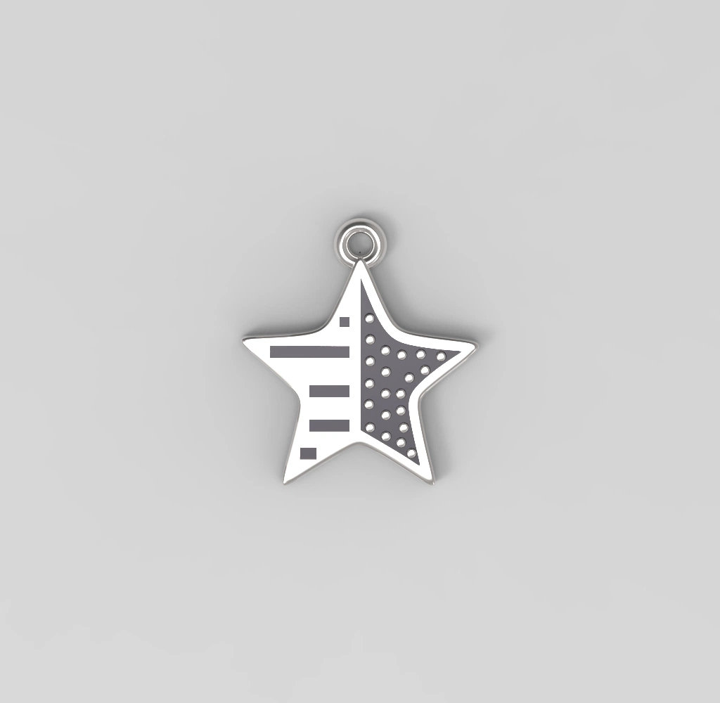 925 Sterling Silver Star Deisgn Qntique Charm for Necklace bracelet New Design Creating