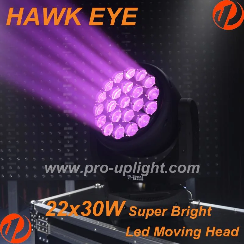 Hawk Eye 22X30W RGBW 4in1 B-Eye Zoom Wash LED Moving Head