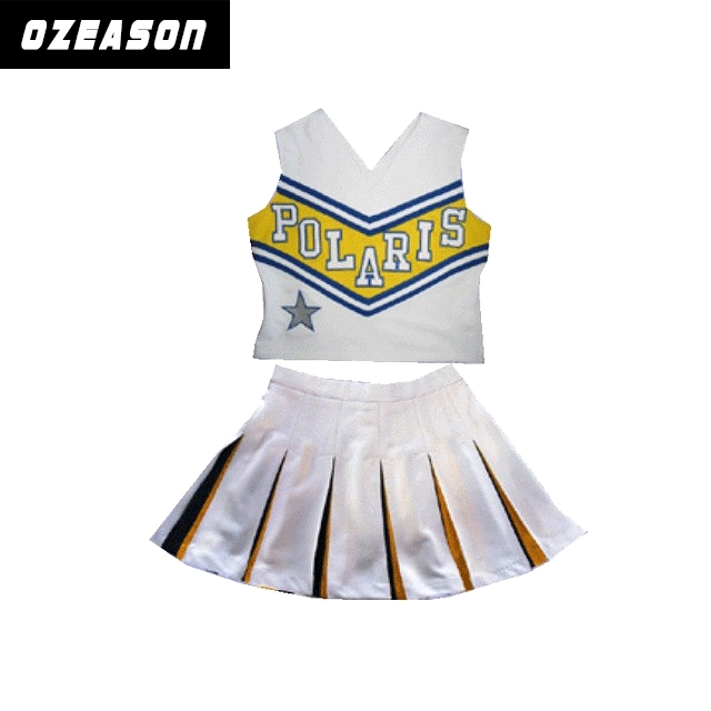 Factory Cheap Wholesale/Supplier Women Cheer Costume for Basketball Competition Blank Color Cheerleading Uniform