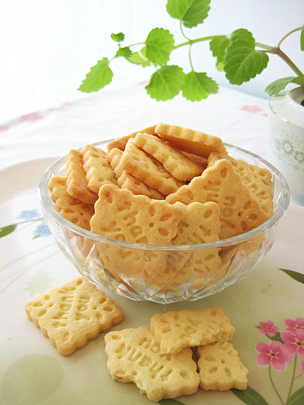 Linha de produção de biscoitos fabricando maquinário para fábrica de alimentos.