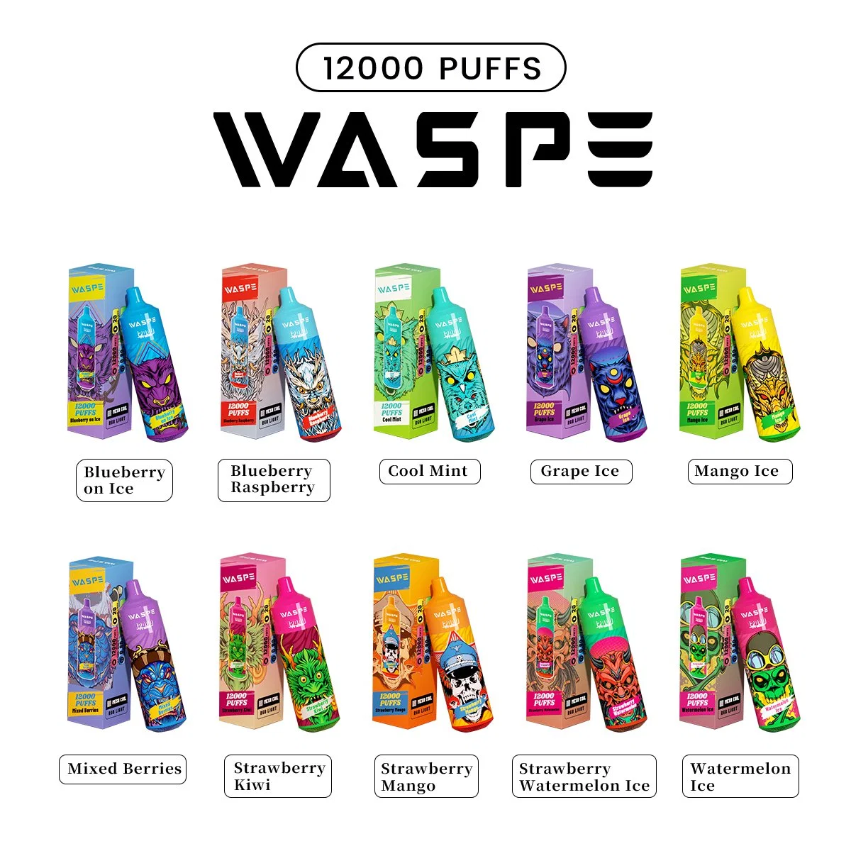 Original Factory Wholesale/Supplier 12000 Puffs 20ml 2% 5% Nic Salt Disposable/Chargeable Vape