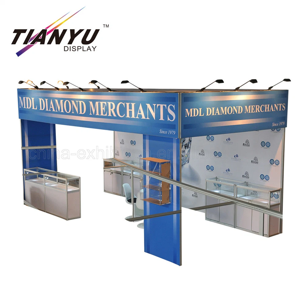 Expo Platform New Design Jewellery Exhibition Booth Stands Trade Show Display Portable Aluminum Material