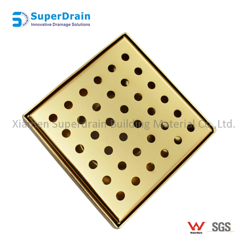 SUS Watermark Square Short Floor Grating Drain for Kitchen