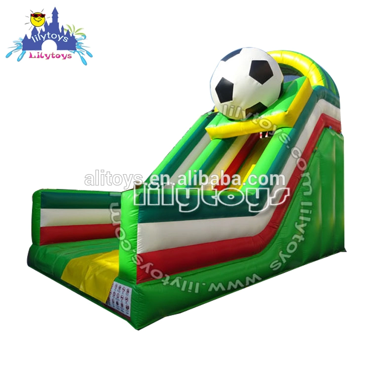 Inflatable Football Boy Design Trampoline, Inflatable Bouncing Caslte with Slide, High quality/High cost performance  Hot Sale Fun City Park