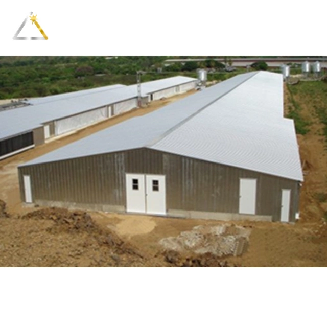 Insulated Long Life Metal Prefab Galvenized Construction Poultry Chicken House with Nice Appearance