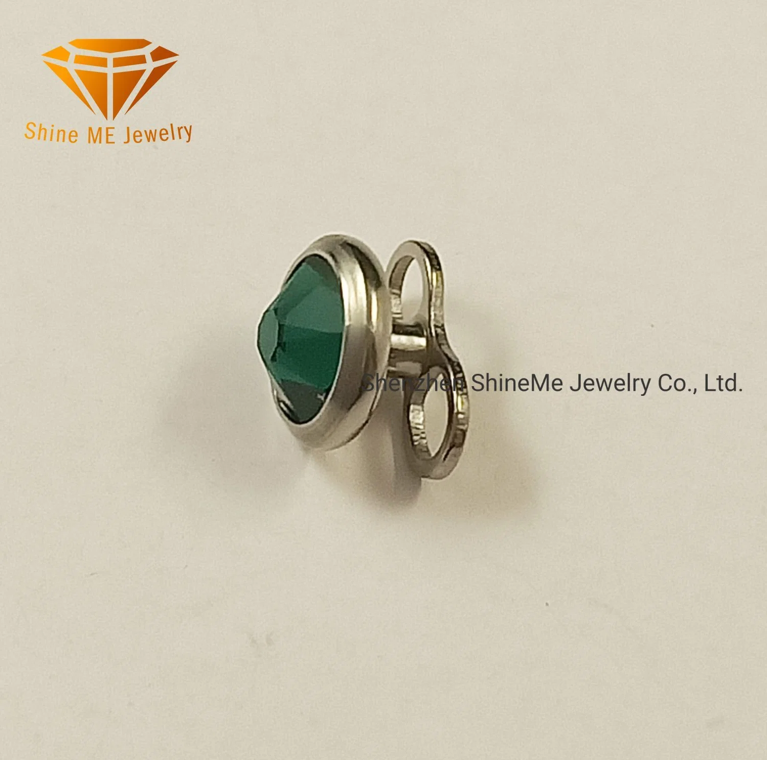 High quality/High cost performance  Fashion Jewelry G23 Titanium Body Piercing Green Stone Surface Anchor 	Tda-42