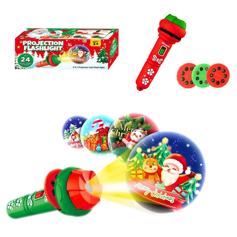 Proyección de Navidad Flashlight Juguete Regalo niños Rompecabezas luminoso proyector