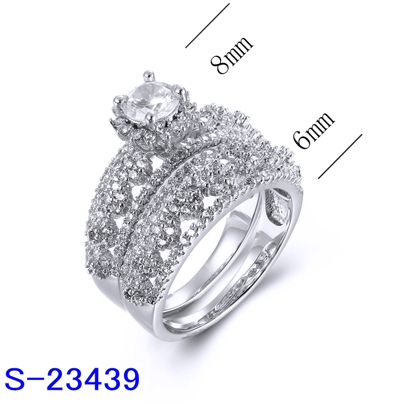 925 Sterling Silver Fashion Jewelry CZ Stone Engagement Ring for Women