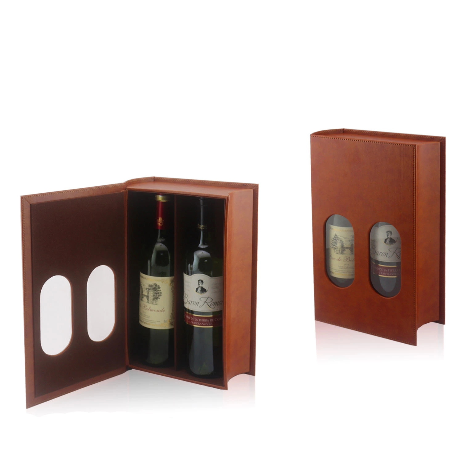 Promotional Luxury Packaging Two Bottles Wine Display Gift Box (2176)