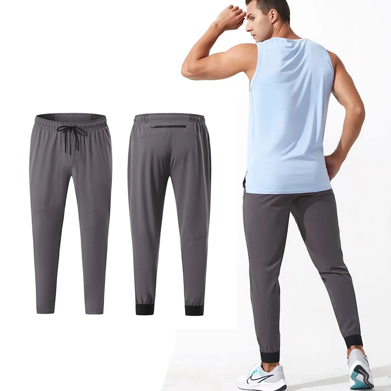 Calças de jogging para homens premium com 3 bolsos. Calças leves de jogging atlético, secagem rápida, para corrida e caminhada. Calças de treino afuniladas, calças de moletom.