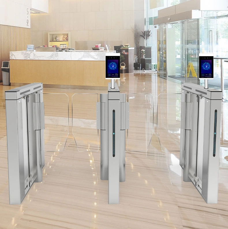 Facial Recognition Turnstile Gate Swing Barrier Gate Fast Speed Pedestrian Access Control System