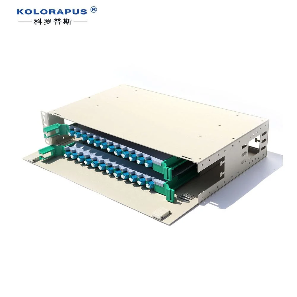 LC 24-Port ODF Caja de distribución de fibra óptica ODF