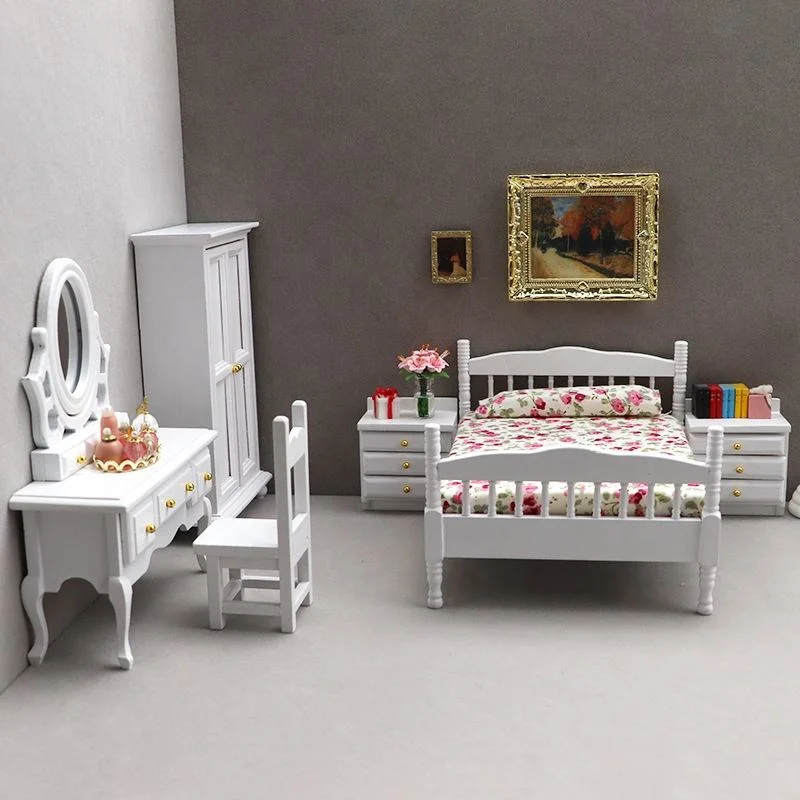 1: 12 Meubles de chambre à coucher miniatures pour maison de poupées Accessoires de décoration