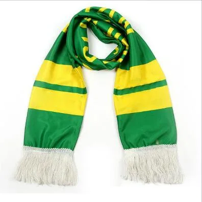 Knitted Jacquard Acrylic Soccer Fan Scarf