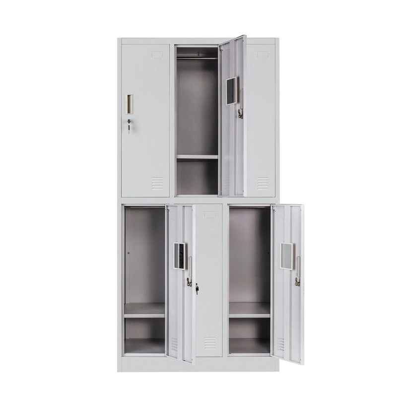 Office Furniture Metal 6 Door Knock Down Structure Office Lockers for Sale