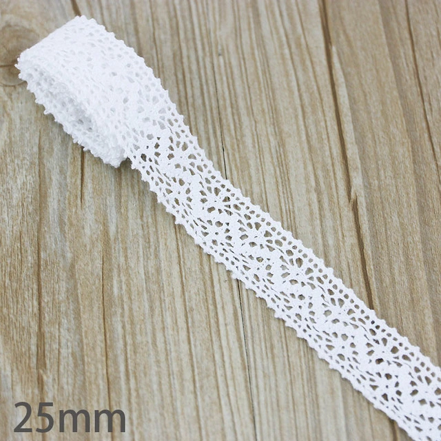 White Cotton Embroidered Lace Net Fabric Trim DIY Sewing Handmade Craft Ribbon