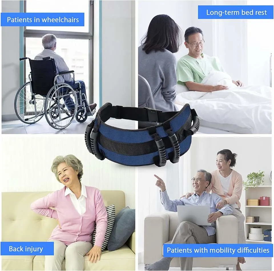 Running Belt with 6 Handle Belt Cares Strap Transfer Aid