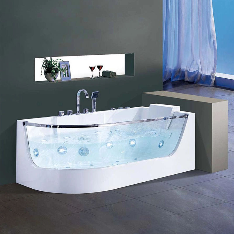 Modern Acrylic Jakuzzi Indoor Bathtub Hydromassage Surfing Whirlpool Waterfall SPA Bathtub for Bathroom