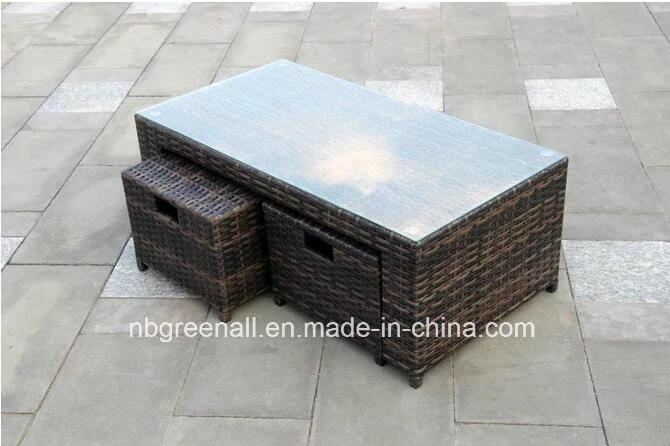 Flat &amp; Round Rattan Mix Modern Outdoor Rattan/Wicker Sofa Leisure Garden Furniture