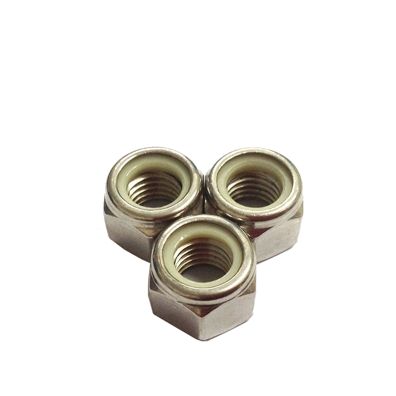 DIN985 Stainless Steel 304 Hex Nylon Insert Locknuts Elastic Stop Nuts Bolt and Nut Hardware