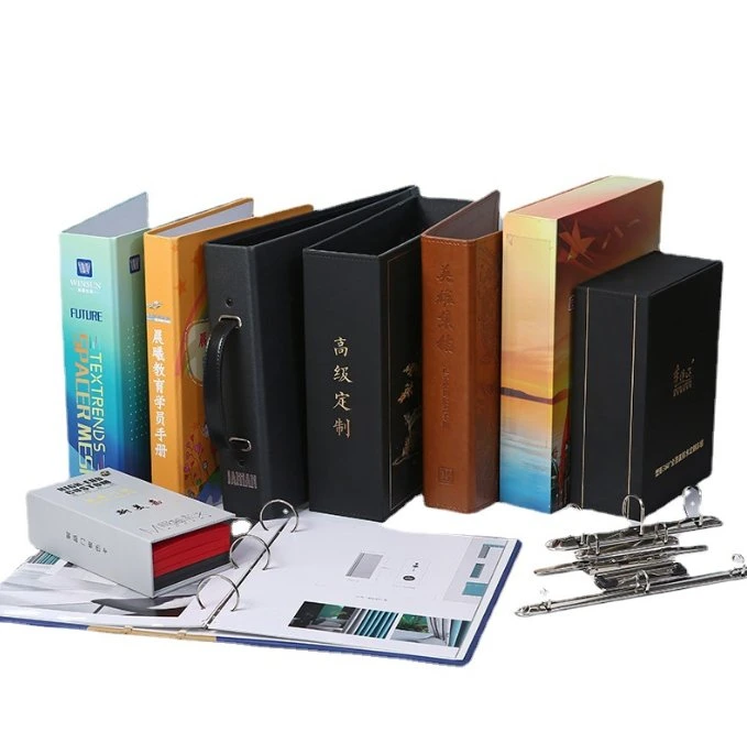 Custom Sample Book Display Catalog A4 Printing Paper 2 O Ring Binder File Folder