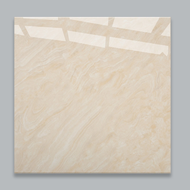 Foshan Wholesale/Supplier Glossy Light Beige Color Interior Ceramic Floor Tile 800X800mm Living Room Polished Floor Tile