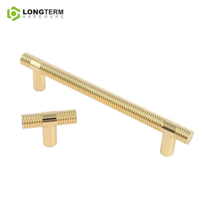 Modern Design Zinc Alloy Kitchen Cabinet Drawer Door Pull Knob Spiral Grain Furniture Handle